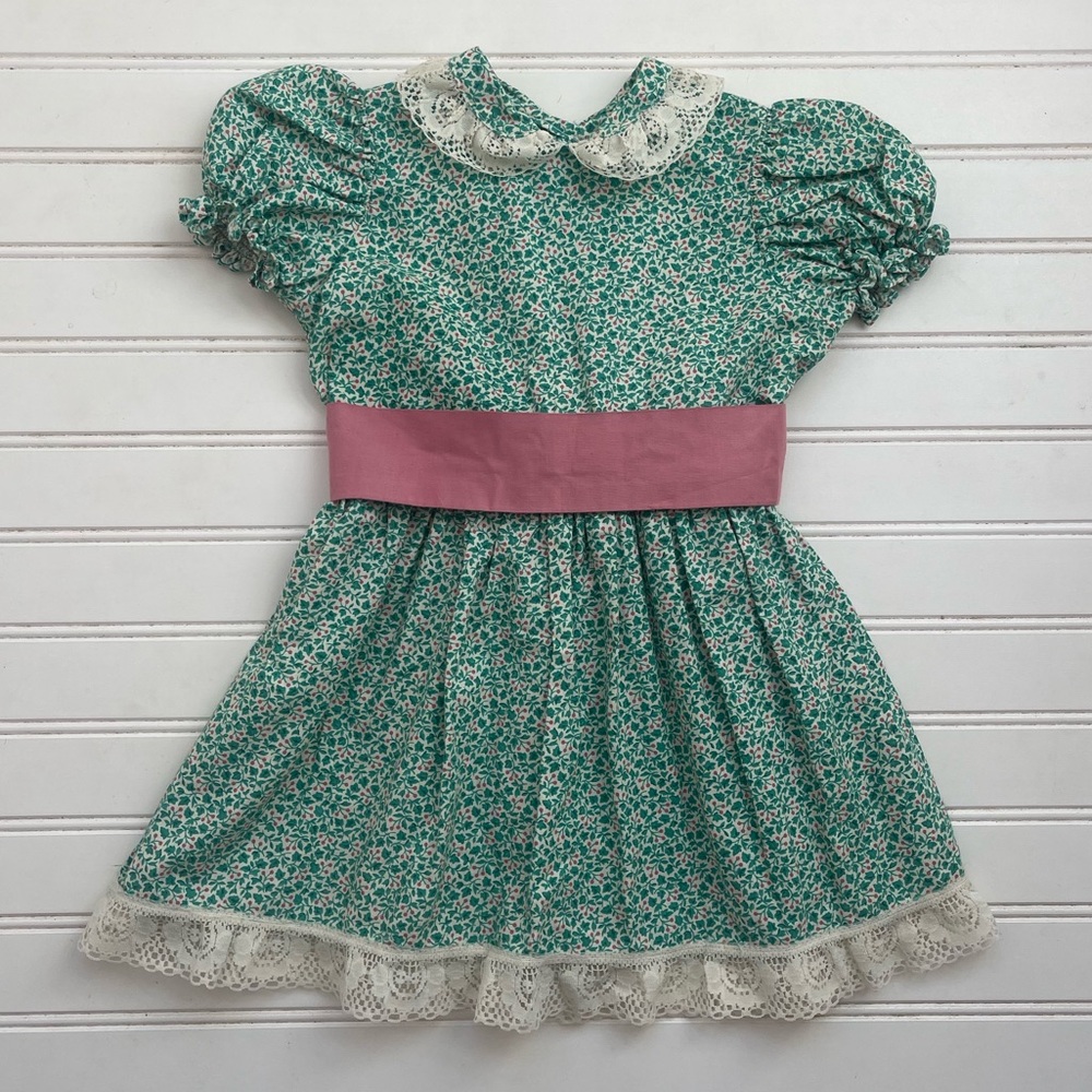 VINTAGE HANDMADE EUC Classic Southern Heirloom Peter Pan Collar Dress